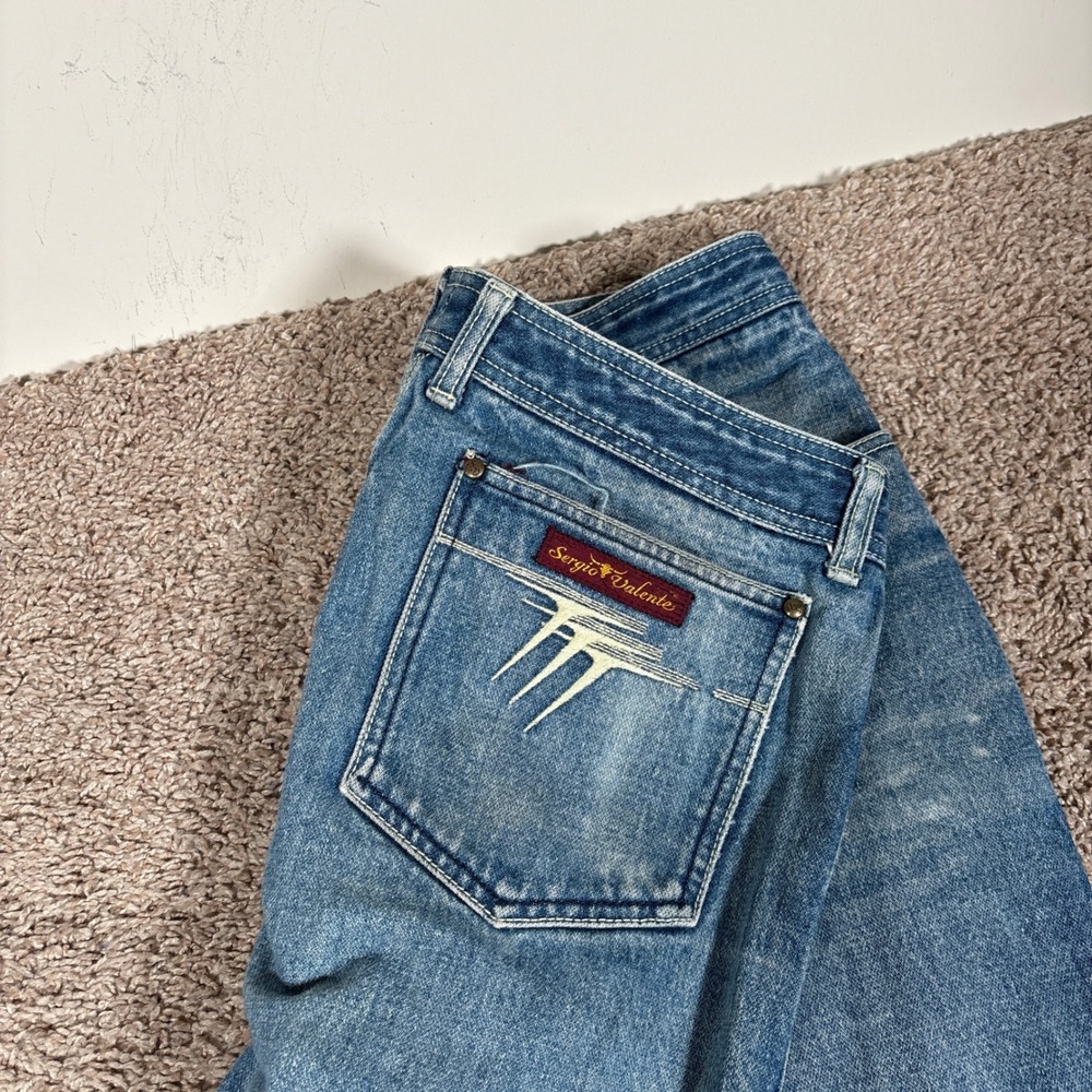 Vintage Sergio Valente Mens Blue Straight Leg Jeans Size 36x36 (Fits 32x31) 80s